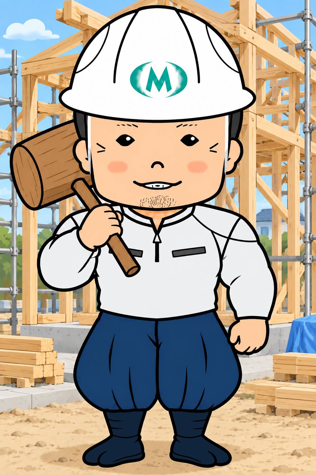 有限会社宮建 代表取締役 宮崎正彦のイラスト